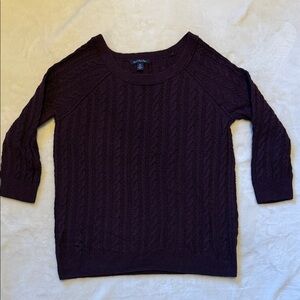 American Eagle Outfitters Dark Purple Cable Knit Sweater Size medium